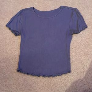 Ruffled edge crop top